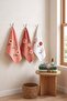 Luna Flower Embroidered 100% Cotton 5-Piece Towel Set 50X90 cm - 3