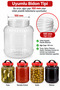 5 Pcs Plastic Folding Handle Cap Jar Lid Canister Cover 100mm Ra661 - 3
