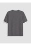 Peak New Season Anthracite Printed 100% Cotton Women's T-Shirt - 7