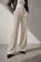 Women's Beige High Waist Palazzo Trousers - 2