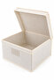 Foldable Storage Box with Lid, Fabric Label, Hard Body, 30X30X16Cm Dd157 - 4