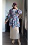 Blue Flowered Kimono - 2