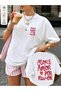 More Amor Por Favor Red Text Printed Crewneck T-Shirt