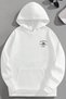 Unisex 3 Thread Cotton White Honolulu Print Loose Fit Sweatshirt Hoodie - 2