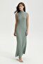 Çağla Viscose Blended Ribbed Knitwear Dress - 5