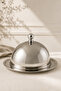 Stainless Steel Presentation Plate with Lid 15 cm – 13 cm Fanus Breakfast Plate for Cheese, Butter, Dessert