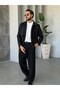 Premium Suede Textured Utility Coat Jacket S - Black - 3