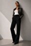 Women's Black High Waist Palazzo Pants - 4