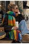 Soft Imported Soft Textured Women's Colorful Buklet Scarf, Shawl, Shoulder Shawl, Valentine's Day Gift - 4