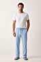 100% Cotton Single Jersey Compact Combed Cotton Fabric Men's Pajama Bottoms Blue Comfortable Fit with Pockets Elastic Drawstring Anti-Sweat Breathable Flexible - 7