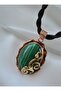 Malahit Stone Design Necklace - - 3