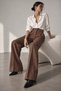 Women's Brown High Waist Palazzo Trousers - 3