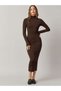 Rochie midi, maro - L