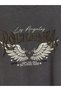 Peak New Season Anthracite Printed 100% Cotton Women's T-Shirt - 6