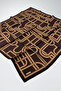 Geometric Patterned Sura Silk Scarf 9614Ds