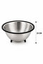 23 cm Black Footed Stainless Steel Strainer – Fine Hole Strainer for Vegetables, Fruits, and Pasta - 6