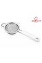 Deal Strainer Fine Mesh Sieve (8cm) Size Stainless Steel with Non Slip Handle Kitchen Craft Strainers for Loose Tea Cocktail Juice Flour Spices and Baking Silver Color