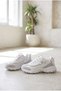 Women's Glitter Detailed Thick Serrated Sole Sneaker Lace-Up Comfortable Walking and Sports Shoes Chunky Casual Sneaker - 2