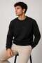 Men's Front Printed Crew Neck Long Sleeve Sweatshirt 7002