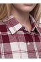 Özmarka New Season Burgundy Plaid Oversize Women's Lumberjack Shirt - 3