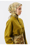 Abstract Harmony Pattern Voile Scarf Camel - 4