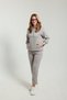 3 Thread Women's Tracksuit Set with Hooded Kangaroo Pocket, Soft Fleece Inside, Top and Bottom - 3
