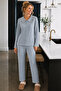 Raporlu Viscose Long Sleeve Patterned Pajama Set - 2