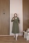 Linen Fabric Waterproof Lined and Belted Araboy Women's Trench Coat