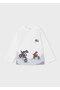 Boy's Motorcycle Printed Long Sleeve T-Shirt 4011 - 3