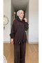 Molly Nelly Women's Comfortable Set with Zipper Pocket Detail