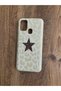 Samsung Galaxy M31/M21/M30S Star Leopard Printed Velvet Inside Silicone Phone Case (Cream Case)