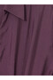 Burgundy Pleated Modal Blend Shirt Dress - 7