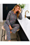 Raporlu Viscose Long Sleeve Patterned Pajama Set