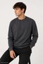 Men's Front Printed Crew Neck Long Sleeve Sweatshirt 7002