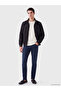 Özmarka New Season Black Standard Fit Stand Collar Men's Coat