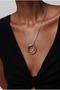 Long Geometric Necklace Silver - 2
