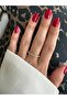 Gold Tiny Stone Chain Ring