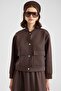 Torba Pocket Detailed Jacket Skirt Double Scuba Set Brown 9469-Tk - 5
