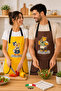 Kitchen Apron Set of 2 for Women and Men, Stain-Resistant, Water-Repellent, Printed, Colorfast Fabric Apron - 7
