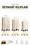 3-Piece Transparent Pvc Suitcase Protective Cover Set – Yellow Piping, Velcro Fastening – Cabin, Medium and Large Sizes - 7