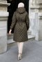 Quilted Coat Khaki Hm2956 - 5