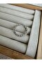 Silver Color Tiny Stone Chain Ring - 3
