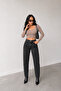 Women's Brown Tinted High Waist Front and Back Stoned Mom Jeans Denim Trousers - 3