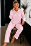 Raporlu Viscose Long Sleeve Patterned Pajama Set