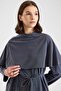 Premium Fabric Tunic Trousers with Shawl Accessories Fume 9470-Tk - 6