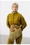 Abstract Harmony Pattern Voile Scarf Camel - 3