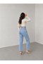 Women's Buzkar High Waist Front and Back Stoned Mom Jeans Denim Trousers - 3