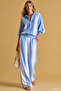Mavi Gülseli Women's Half Zipper Striped Patterned Sweater Trousers Two-Piece Set - 5