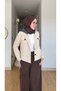 Women's Beige Detachable Hooded Buttoned Short Trench Coat