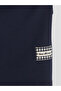 Özmarka New Season Navy Blue Soft Touch Skirt with Elastic Waist - 4